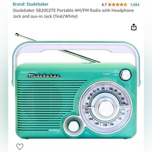 New in Box Studebaker Portable AM/FM Radio